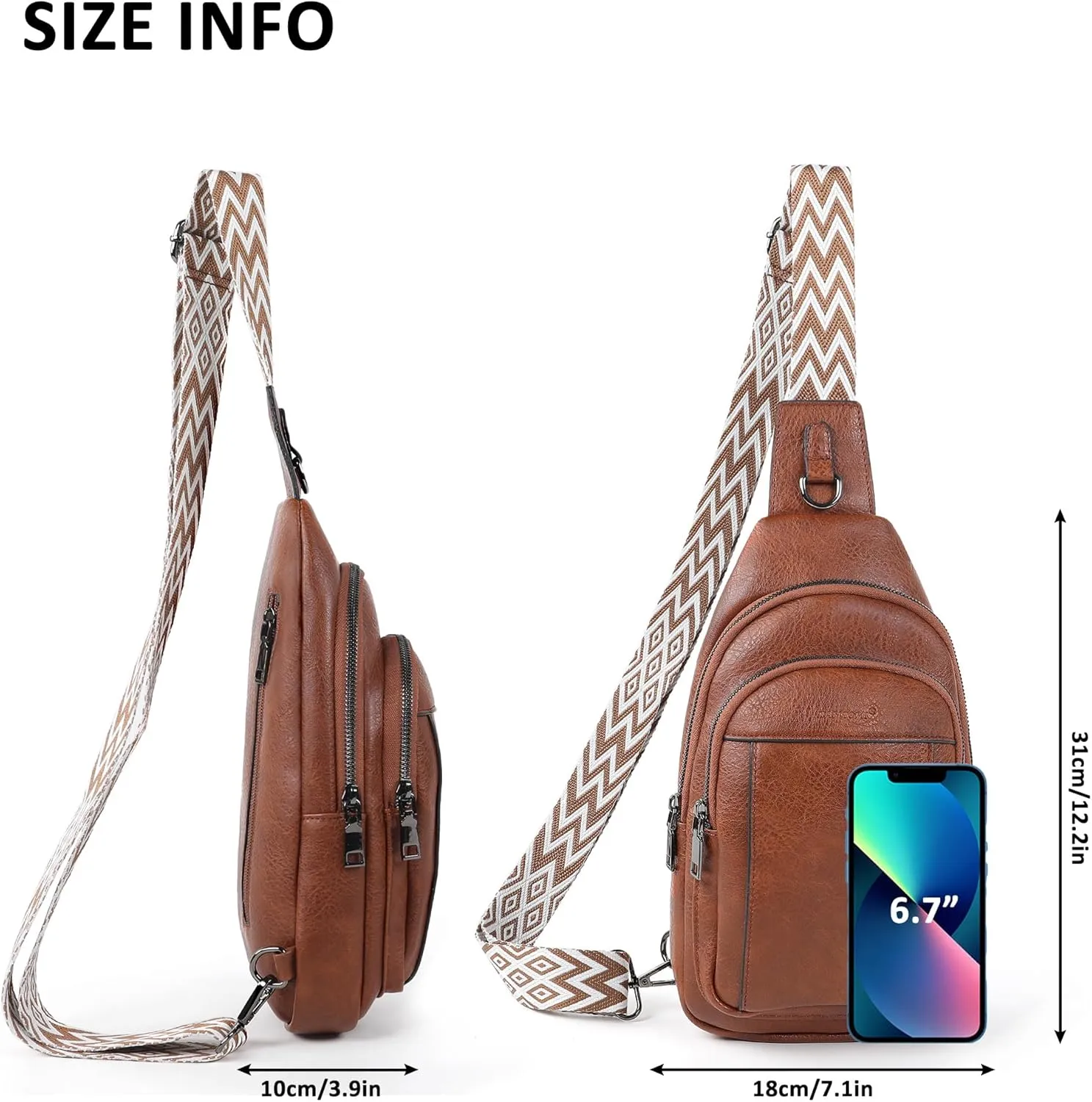 Crossbody Bags for Women, Fashion Small Sling Bag Travel Fanny Packs with Adjustable Shoulder Strap