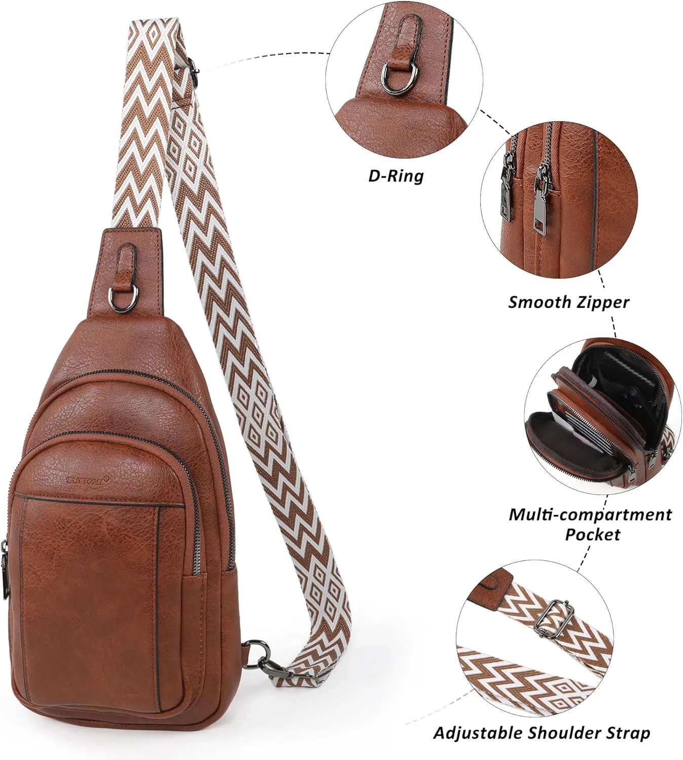 Crossbody Bags for Women, Fashion Small Sling Bag Travel Fanny Packs with Adjustable Shoulder Strap