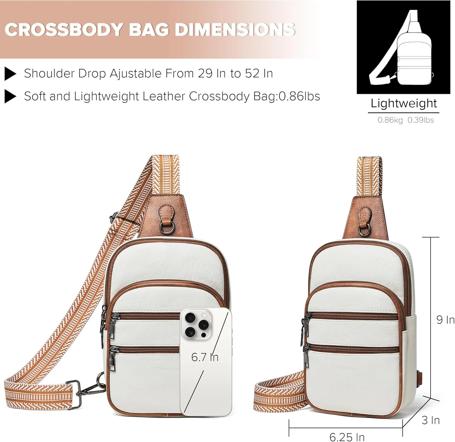 Crossbody Bags for Women Men Sling Bag 5 Pockets Fanny Pack Sling Backpack Chest Daypack Travel Purse Anti Theft