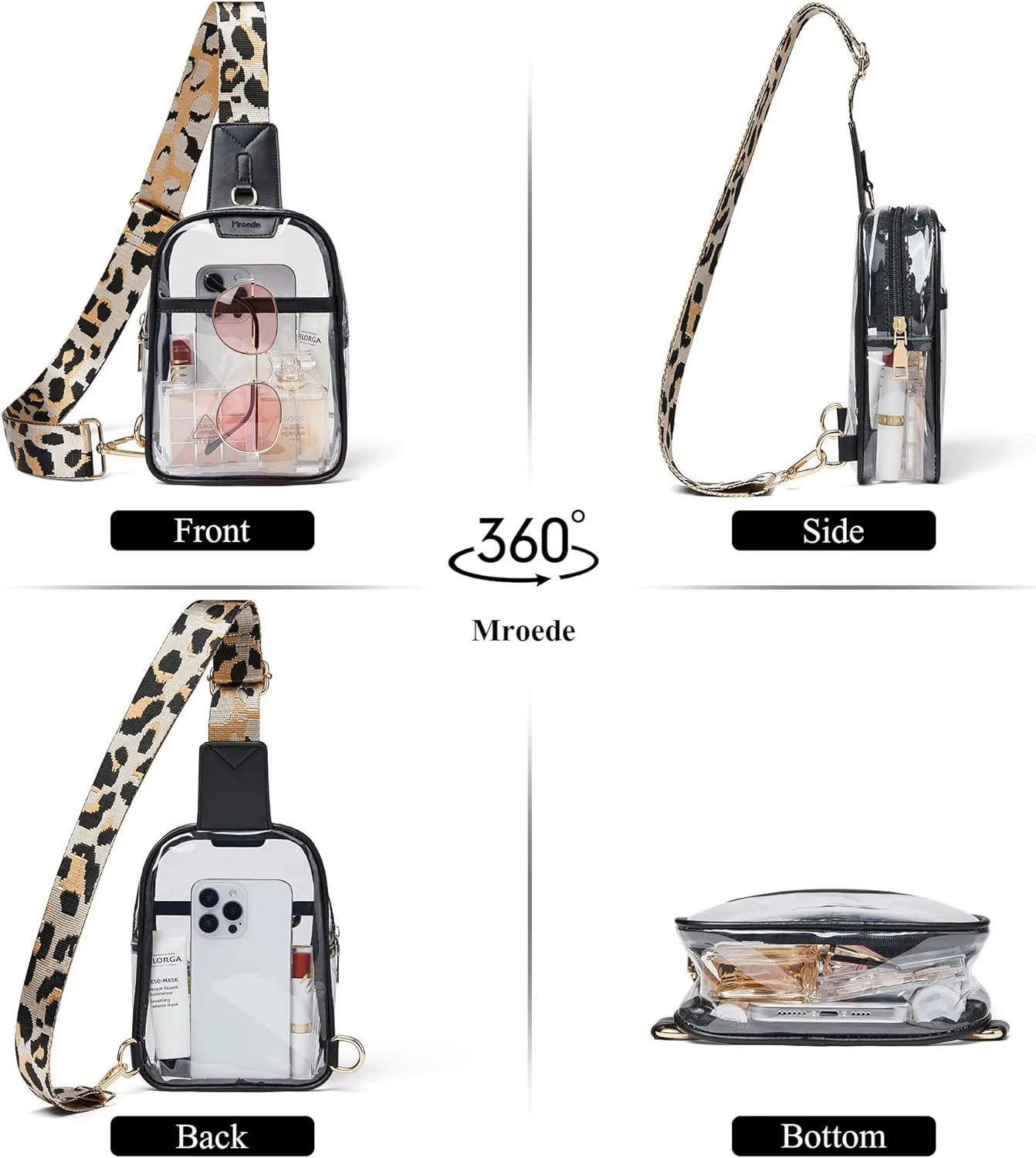 Crossbody Bags for Women Men Sling Bag 5 Pockets Fanny Pack Sling Backpack Chest Daypack Travel Purse Anti Theft