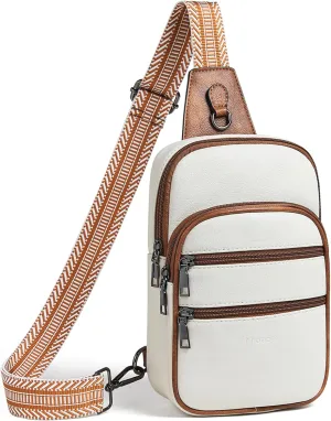 Crossbody Bags for Women Men Sling Bag 5 Pockets Fanny Pack Sling Backpack Chest Daypack Travel Purse Anti Theft