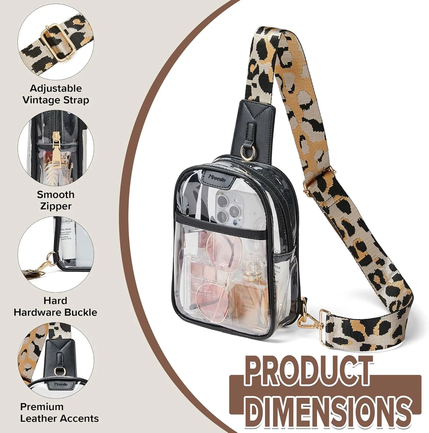 Crossbody Bags for Women Men Sling Bag 5 Pockets Fanny Pack Sling Backpack Chest Daypack Travel Purse Anti Theft