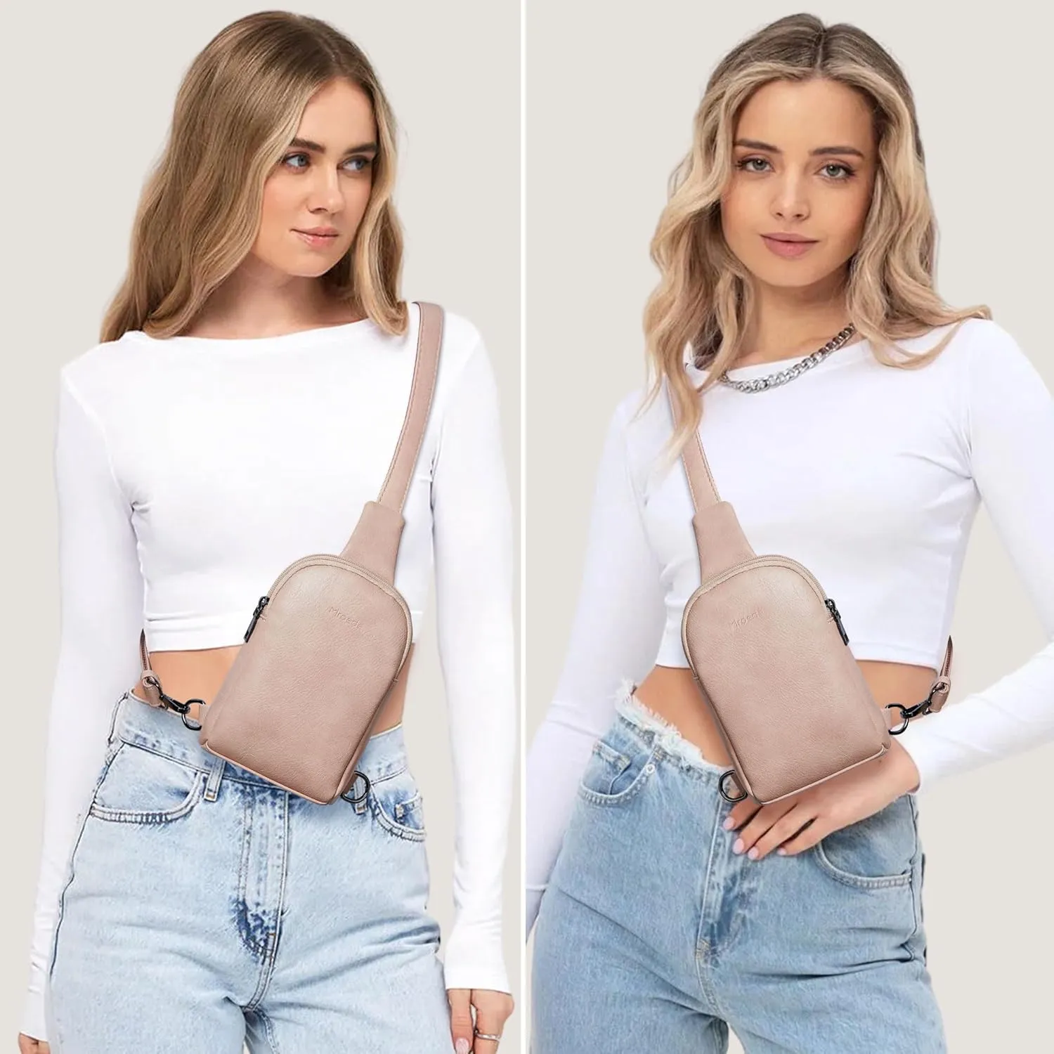 Crossbody Bags for Women Men Sling Bag 5 Pockets Fanny Pack Sling Backpack Chest Daypack Travel Purse Anti Theft