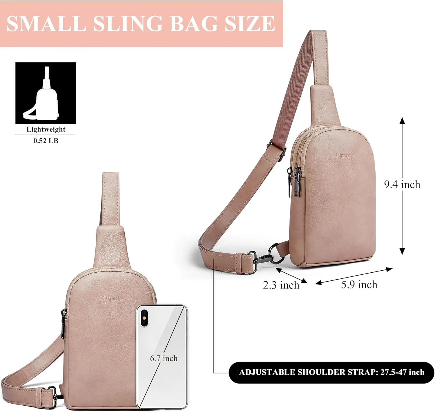 Crossbody Bags for Women Men Sling Bag 5 Pockets Fanny Pack Sling Backpack Chest Daypack Travel Purse Anti Theft