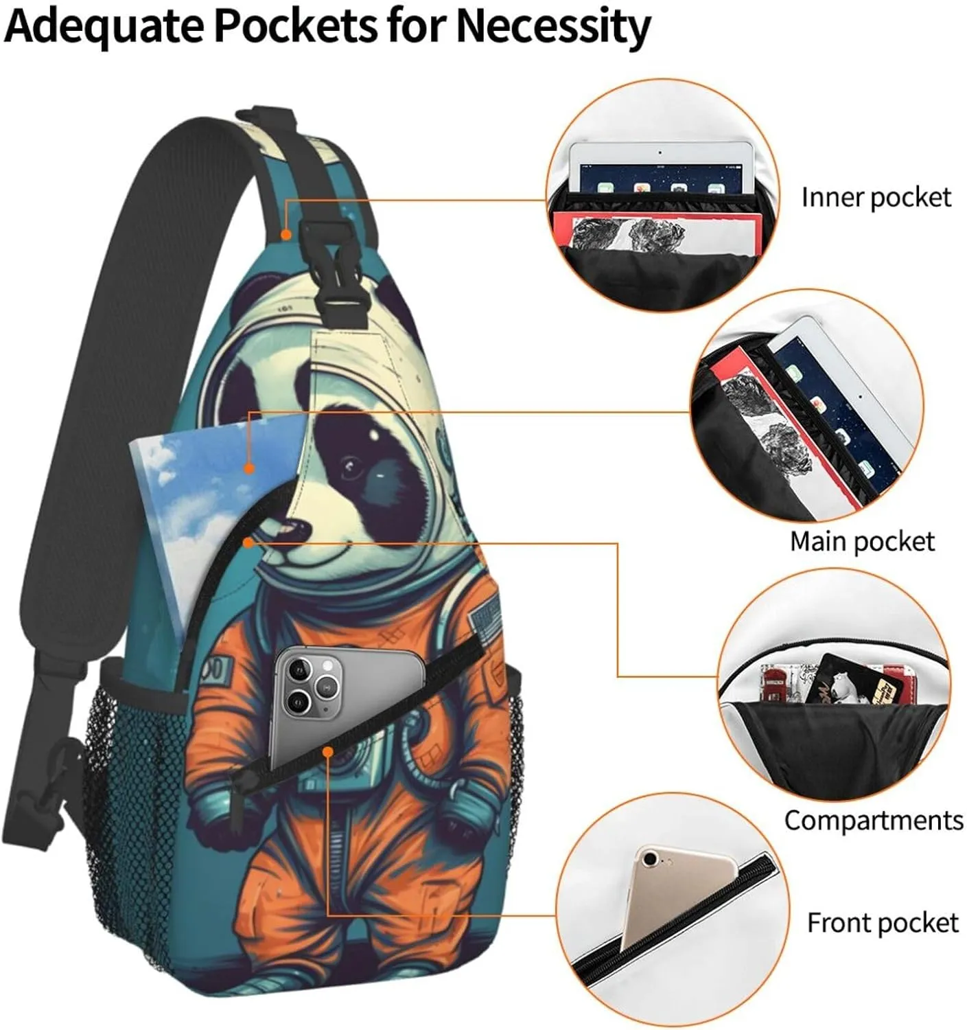 Crossbody Bags for Women Men Trendy Sling Bag Casual Chest Bag Ancient Chinese Dragon Shoulder Bag for Travel Sport