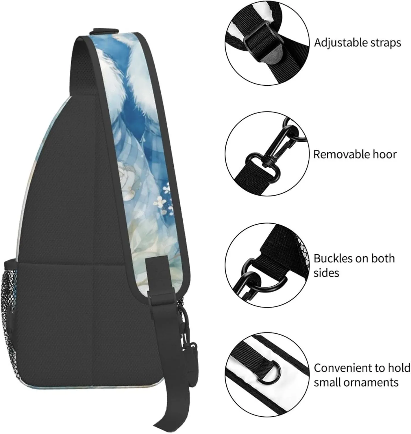 Crossbody Bags for Women Men Trendy Sling Bag Casual Chest Bag Ancient Chinese Dragon Shoulder Bag for Travel Sport