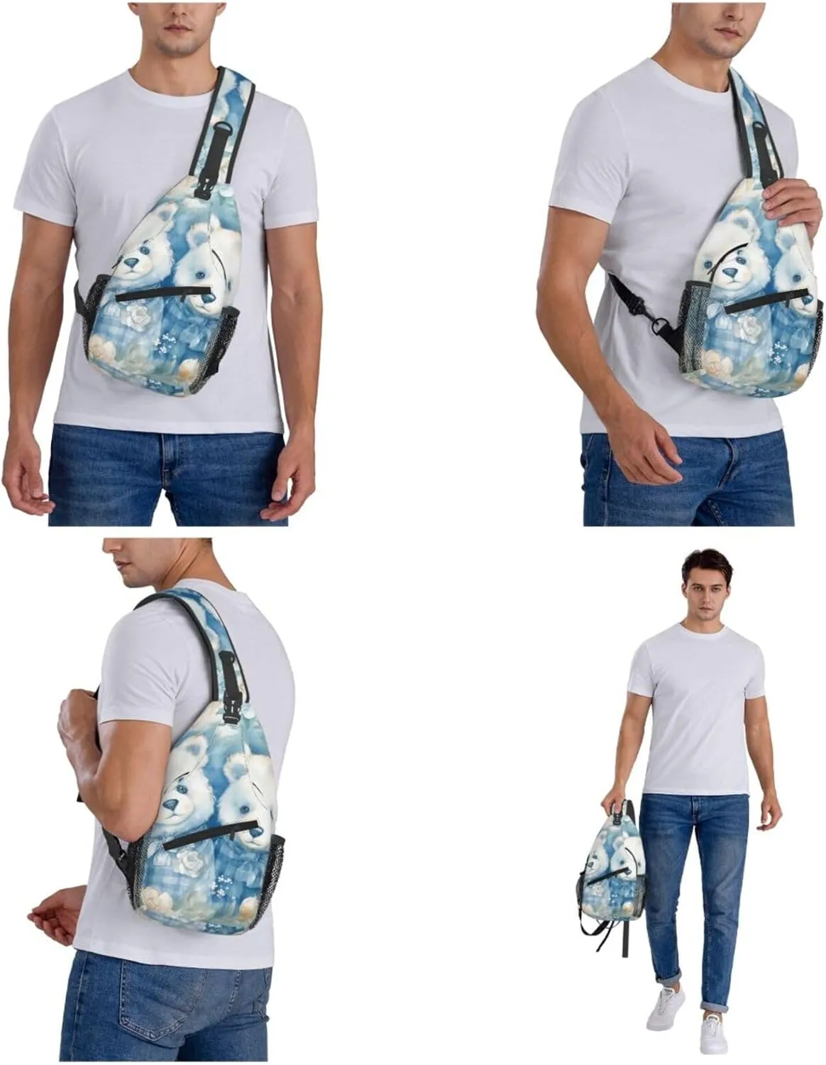 Crossbody Bags for Women Men Trendy Sling Bag Casual Chest Bag Ancient Chinese Dragon Shoulder Bag for Travel Sport