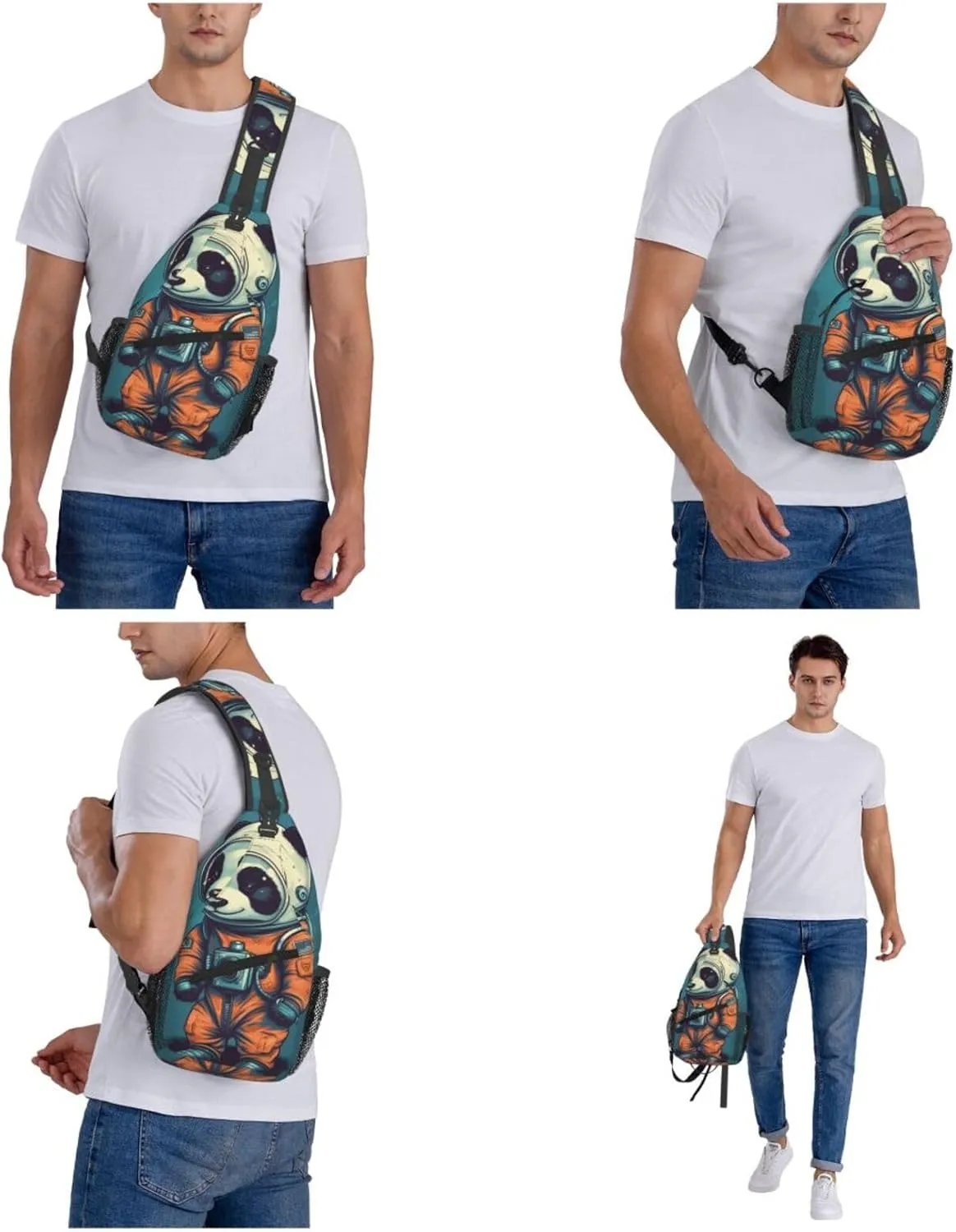 Crossbody Bags for Women Men Trendy Sling Bag Casual Chest Bag Ancient Chinese Dragon Shoulder Bag for Travel Sport