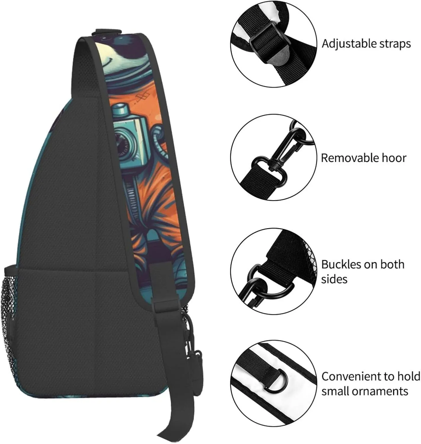 Crossbody Bags for Women Men Trendy Sling Bag Casual Chest Bag Ancient Chinese Dragon Shoulder Bag for Travel Sport