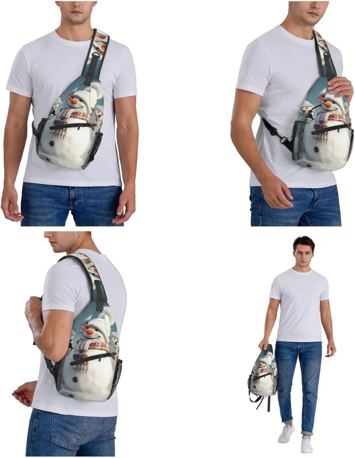 Crossbody Bags for Women Men Trendy Sling Bag Casual Chest Bag Heron Shoulder Bag for Travel Sport