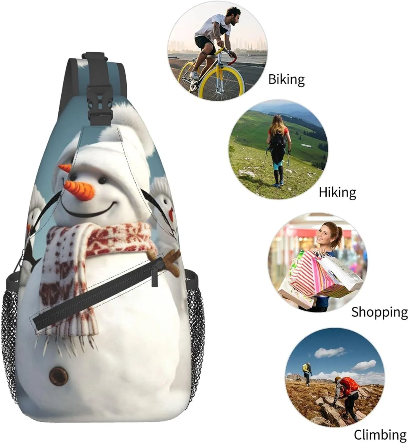 Crossbody Bags for Women Men Trendy Sling Bag Casual Chest Bag Heron Shoulder Bag for Travel Sport