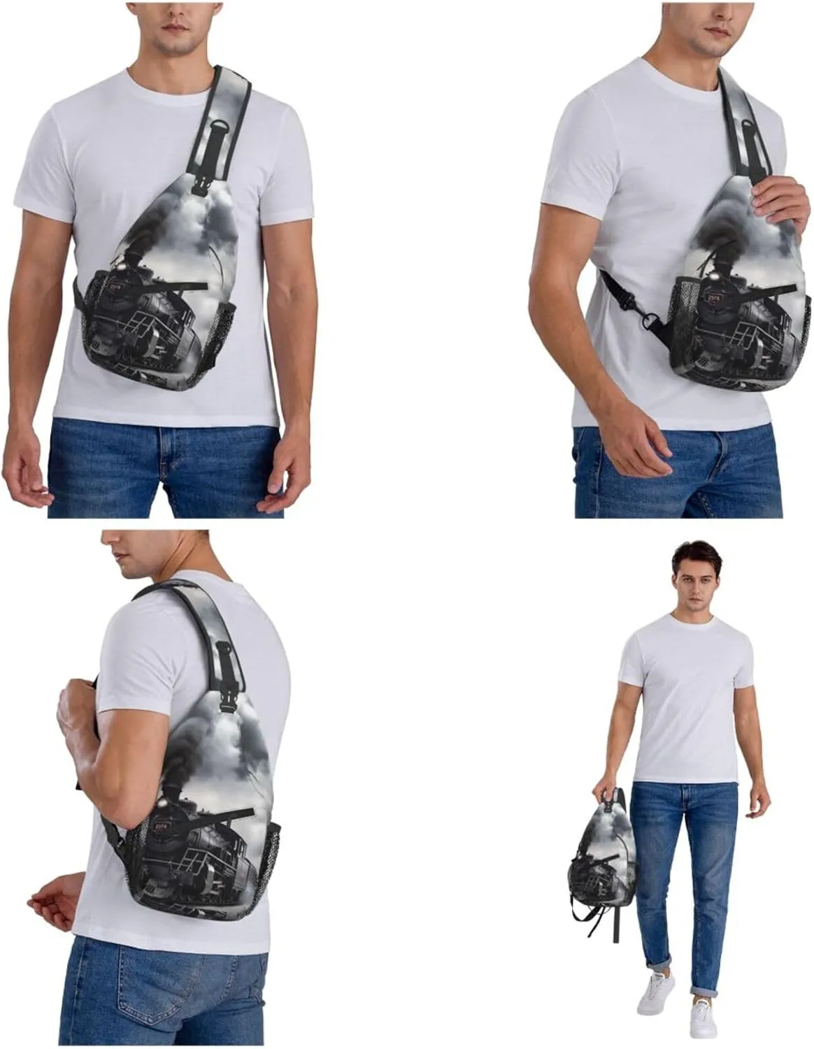 Crossbody Bags for Women Men Trendy Sling Bag Casual Chest Bag Laughing Fruit Shoulder Bag for Travel Sport