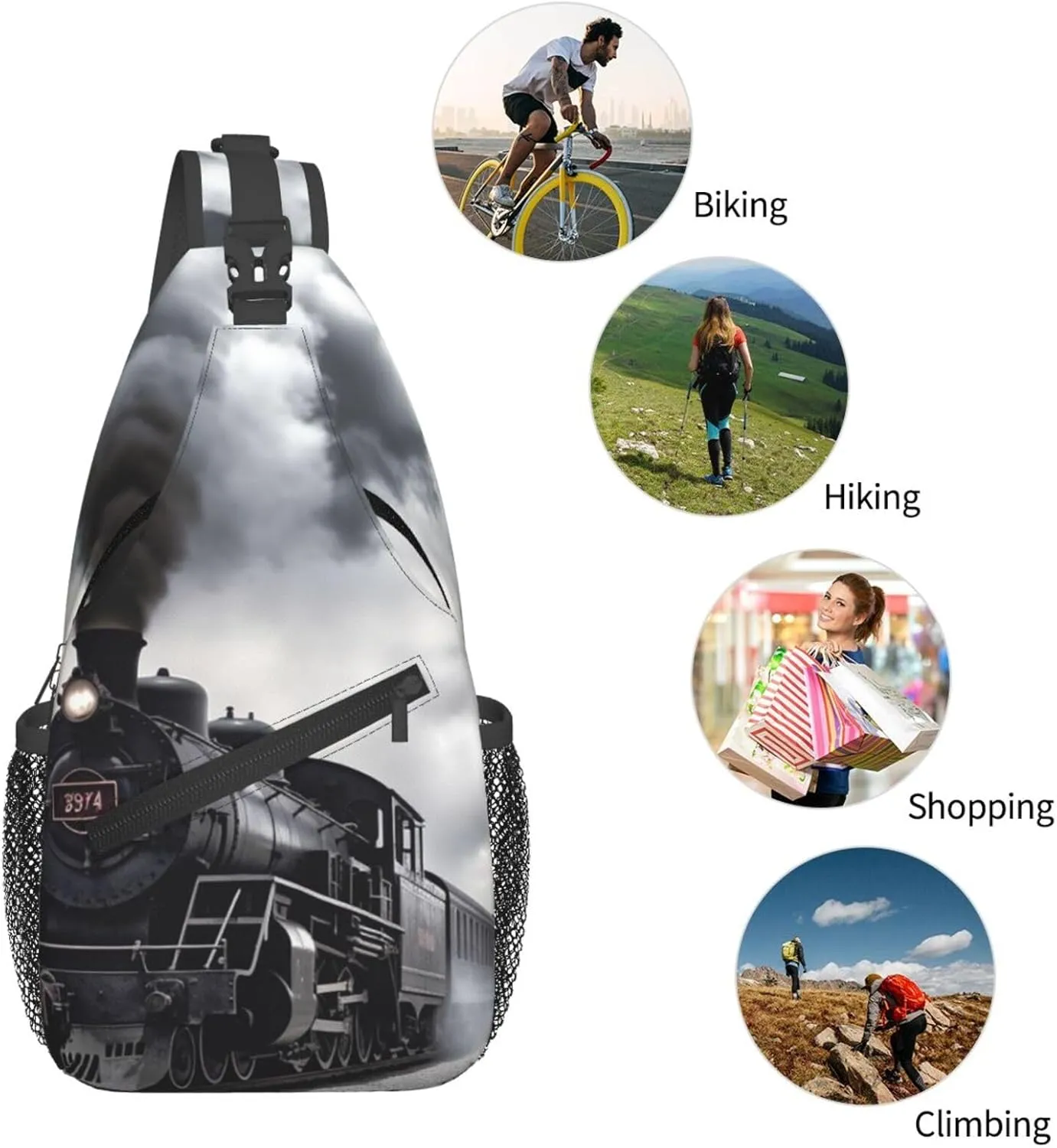 Crossbody Bags for Women Men Trendy Sling Bag Casual Chest Bag Laughing Fruit Shoulder Bag for Travel Sport