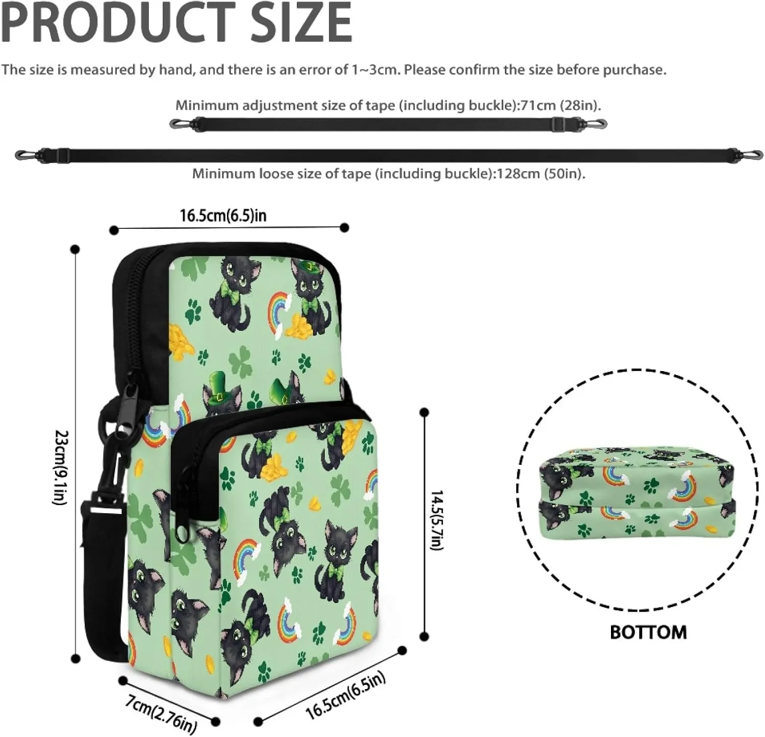 Crossbody Bags for Women Men Trendy with Zipper Sling Purse Phone Holder Messenger Bag Small Shoulder Bag