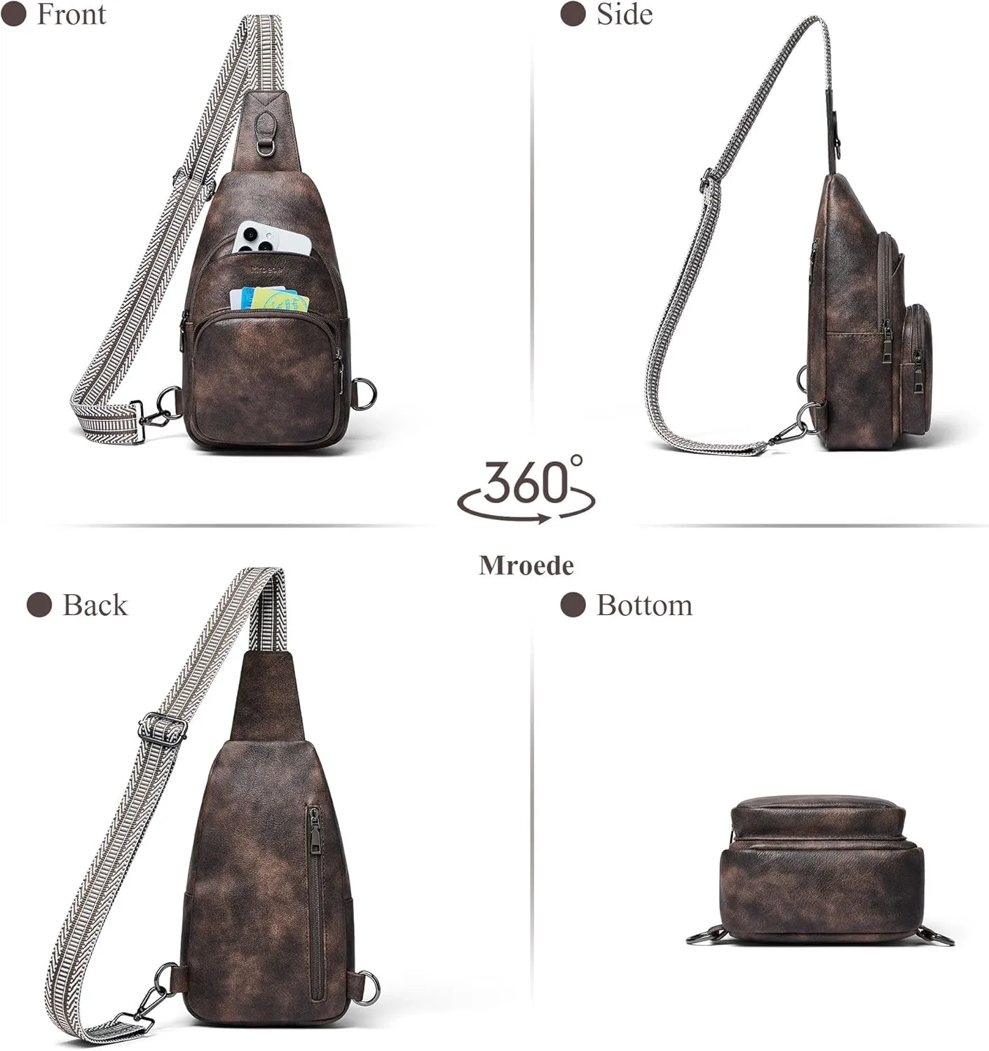 Crossbody Bags for Women Sling Bag Fanny Pack Casual Daypacks Small Backpack Chest Travel Purse Anti Theft
