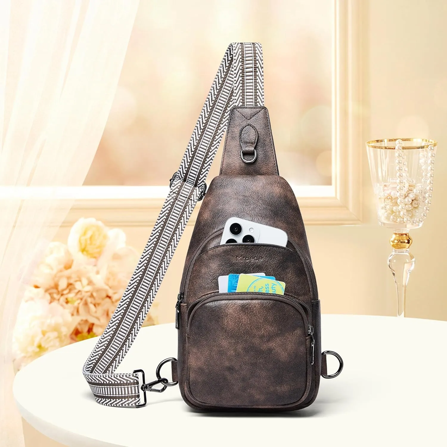 Crossbody Bags for Women Sling Bag Fanny Pack Casual Daypacks Small Backpack Chest Travel Purse Anti Theft