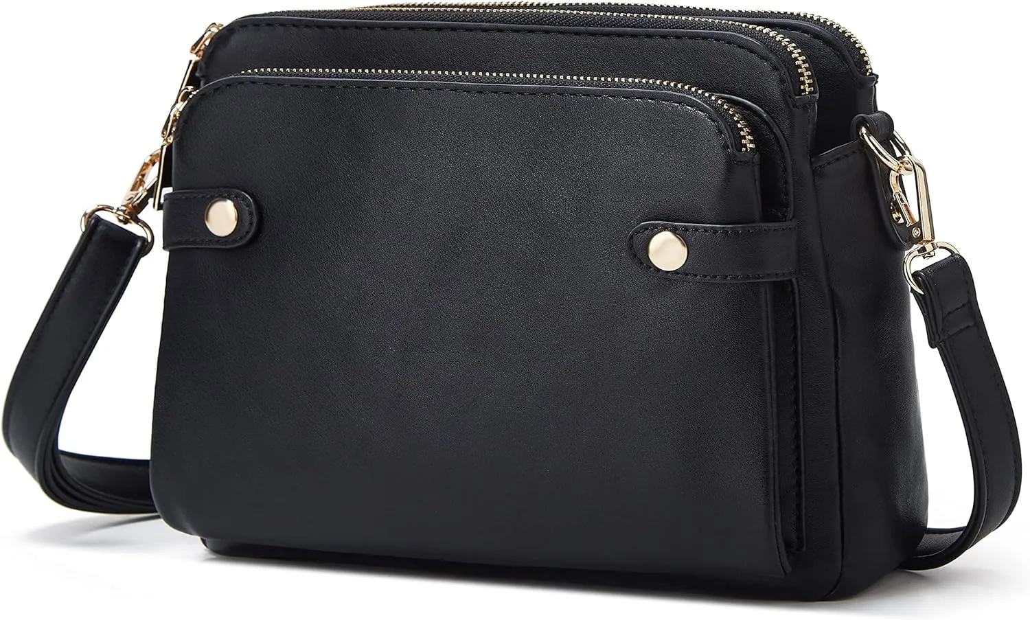 Crossbody Bags for Women Three-Layer Shoulder Bag Vegan Leather Multiple Compartments Handbag Purses Satchel Hobo Clutch 2024