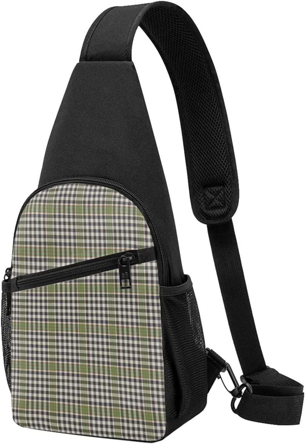 Crossbody Sling Backpack Burns Check Tartan Shoulder Chest Bag Daypack for Traveling Sport