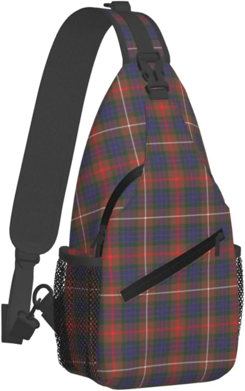 Crossbody Sling Backpack Clan Fraser Hunting Modern Tartan Shoulder Chest Bag Daypack for Traveling Sport