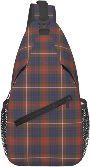 Crossbody Sling Backpack Clan Fraser Hunting Modern Tartan Shoulder Chest Bag Daypack for Traveling Sport