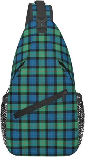 Crossbody Sling Backpack Clan Gunn Ancient Tartan Shoulder Chest Bag Daypack for Traveling Sport
