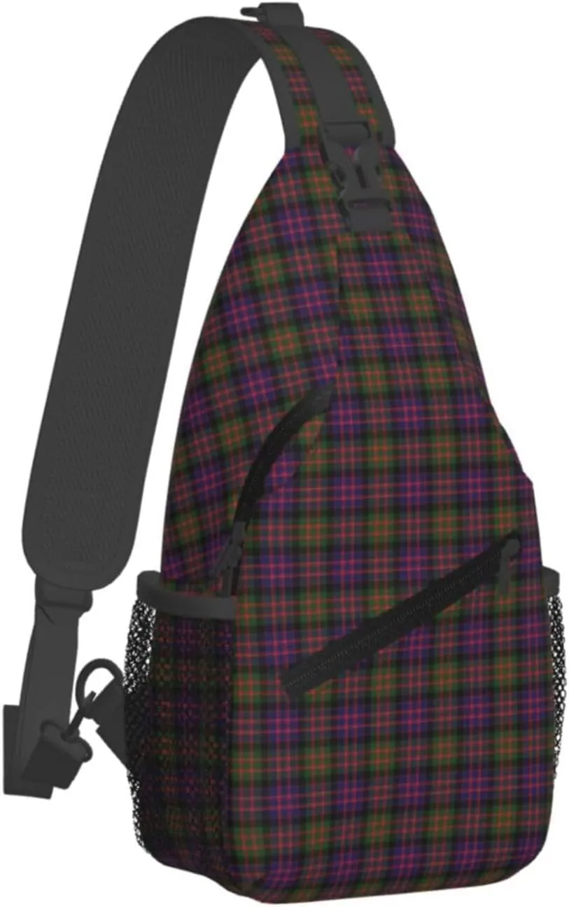 Crossbody Sling Backpack Clan MacDonald Modern Tartan Shoulder Chest Bag Daypack for Traveling Sport
