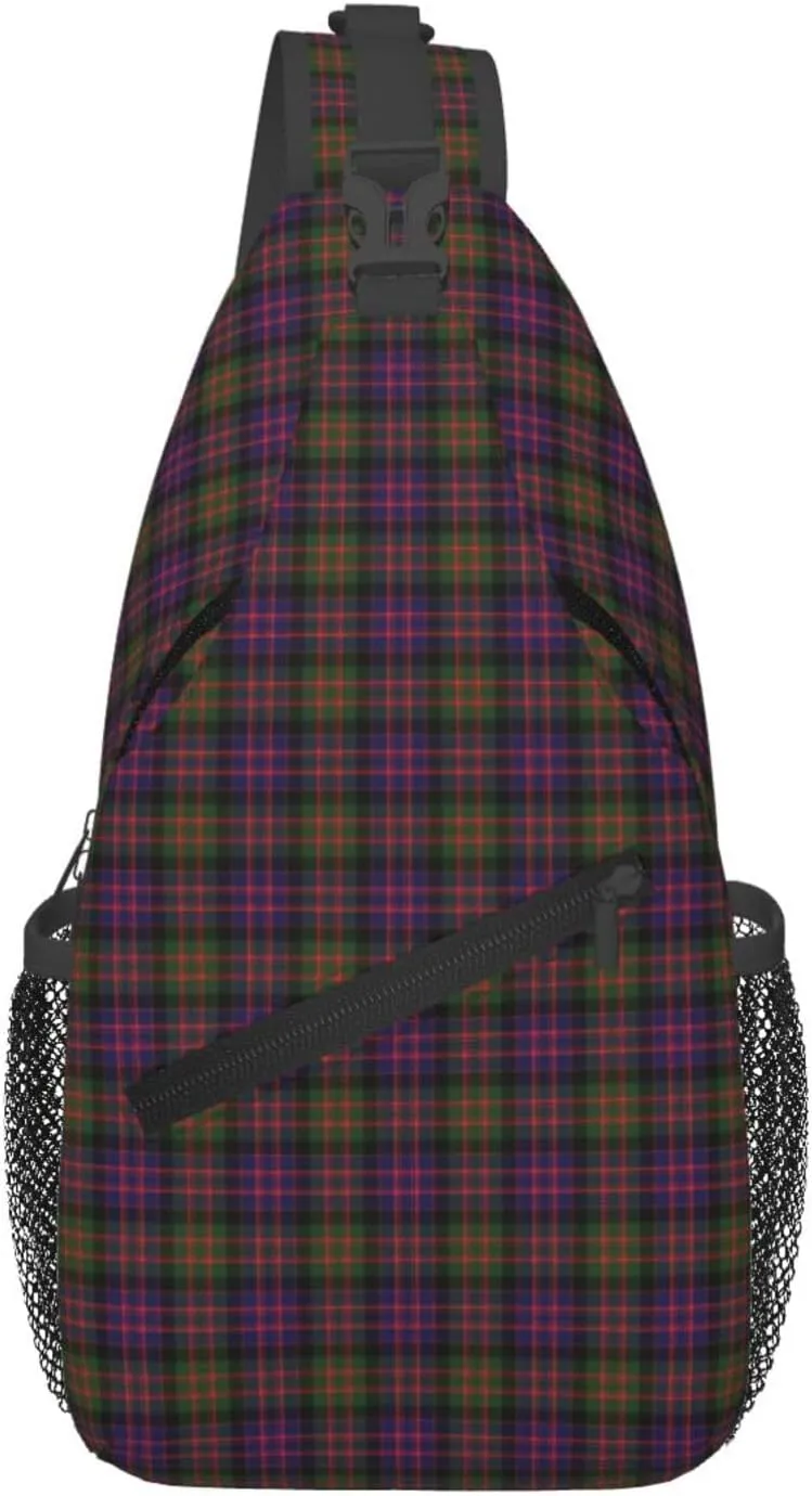 Crossbody Sling Backpack Clan MacDonald Modern Tartan Shoulder Chest Bag Daypack for Traveling Sport