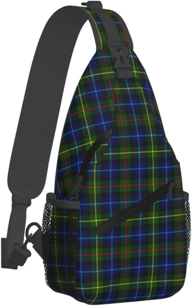 Crossbody Sling Backpack Clan Smith Modern Tartan Shoulder Chest Bag Daypack for Traveling Sport