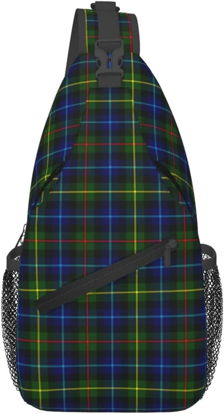 Crossbody Sling Backpack Clan Smith Modern Tartan Shoulder Chest Bag Daypack for Traveling Sport