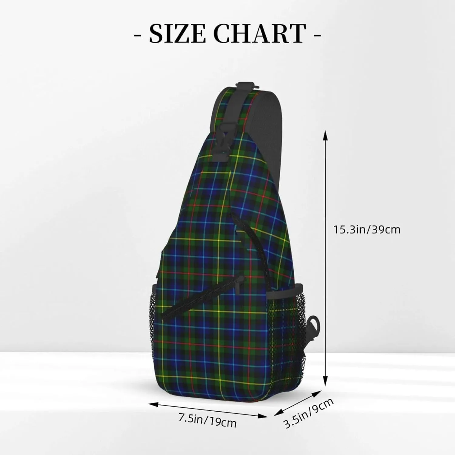 Crossbody Sling Backpack Clan Smith Modern Tartan Shoulder Chest Bag Daypack for Traveling Sport