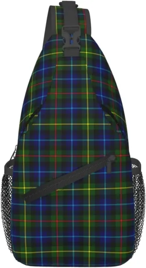 Crossbody Sling Backpack Clan Smith Modern Tartan Shoulder Chest Bag Daypack for Traveling Sport