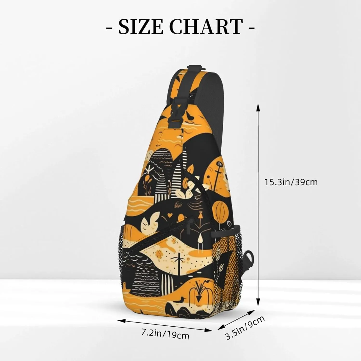Crossbody Sling Backpack Sling Bag For Men Women Cross Chest Bag Shoulder Bag Beach Style Seamless Pattern Travel Hiking Daypack