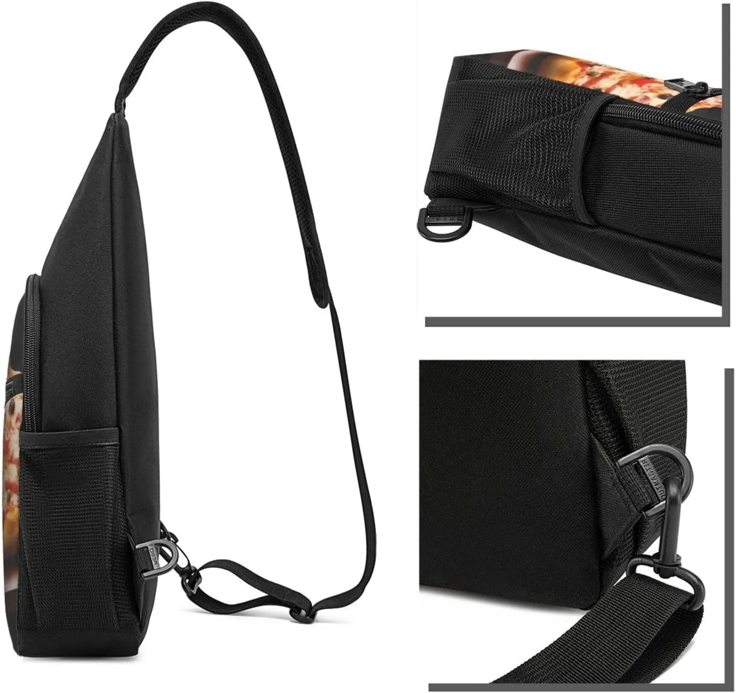 Crossbody Sling Backpack Sling Bag for Men Women Cross Chest Bag Shoulder Bag Large Pizza Travel Hiking Daypack