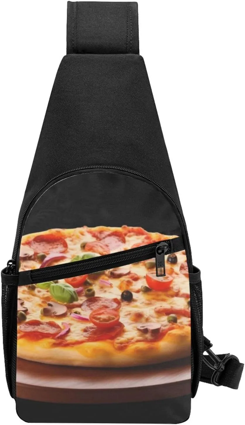 Crossbody Sling Backpack Sling Bag for Men Women Cross Chest Bag Shoulder Bag Large Pizza Travel Hiking Daypack