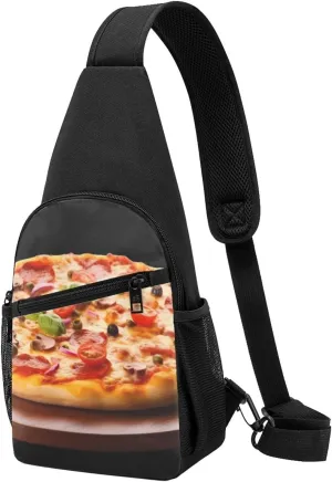 Crossbody Sling Backpack Sling Bag for Men Women Cross Chest Bag Shoulder Bag Large Pizza Travel Hiking Daypack