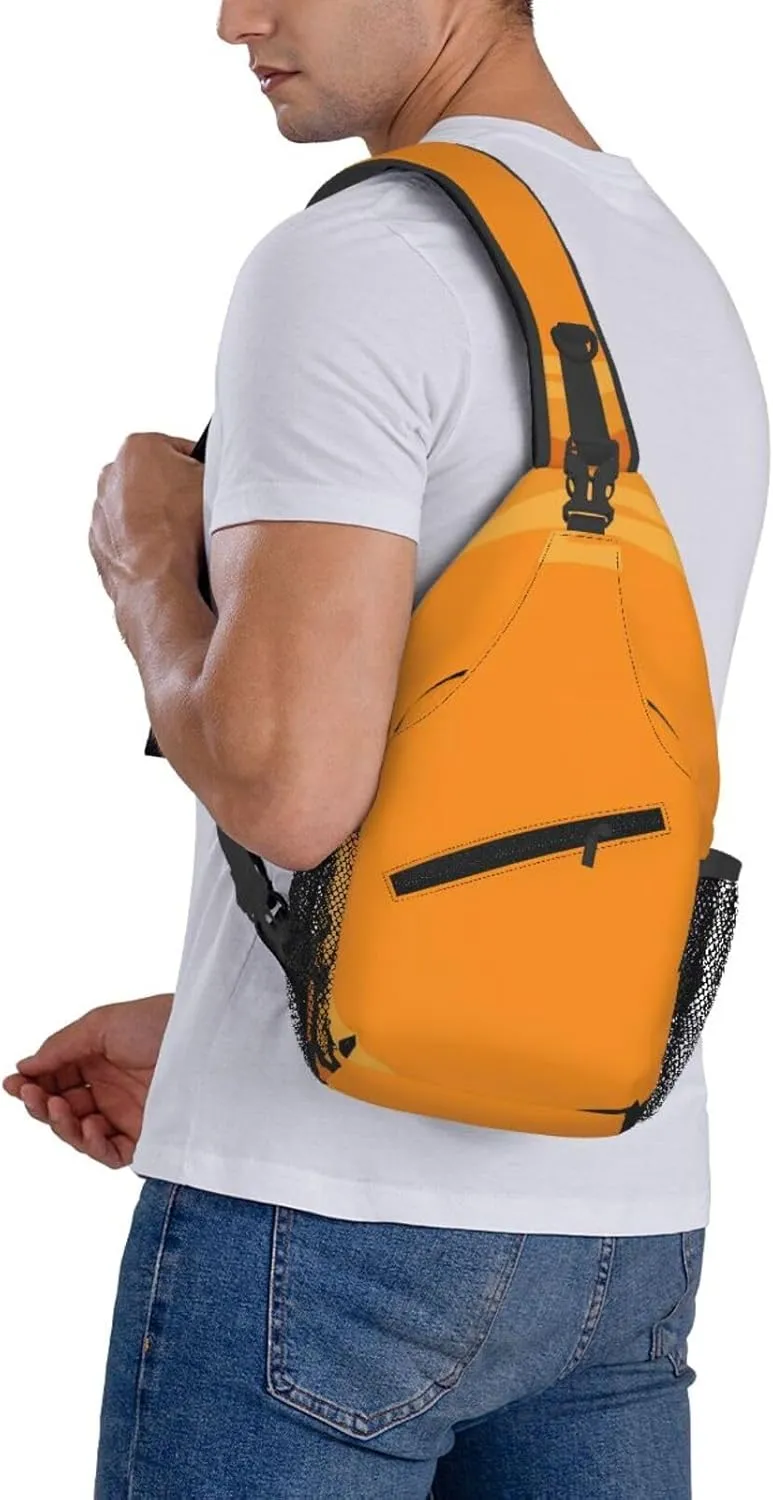 Crossbody Sling Bag for Men Women, Halloween Tree Sling Backpack Shoulder Chest Bag, Anti Theft Travel Hiking Daypacks