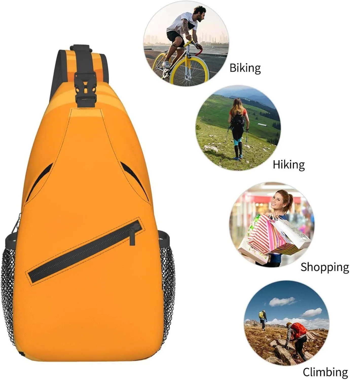 Crossbody Sling Bag for Men Women, Halloween Tree Sling Backpack Shoulder Chest Bag, Anti Theft Travel Hiking Daypacks