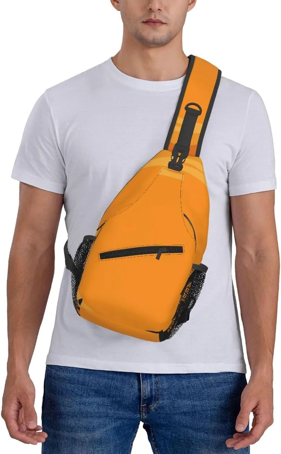 Crossbody Sling Bag for Men Women, Halloween Tree Sling Backpack Shoulder Chest Bag, Anti Theft Travel Hiking Daypacks