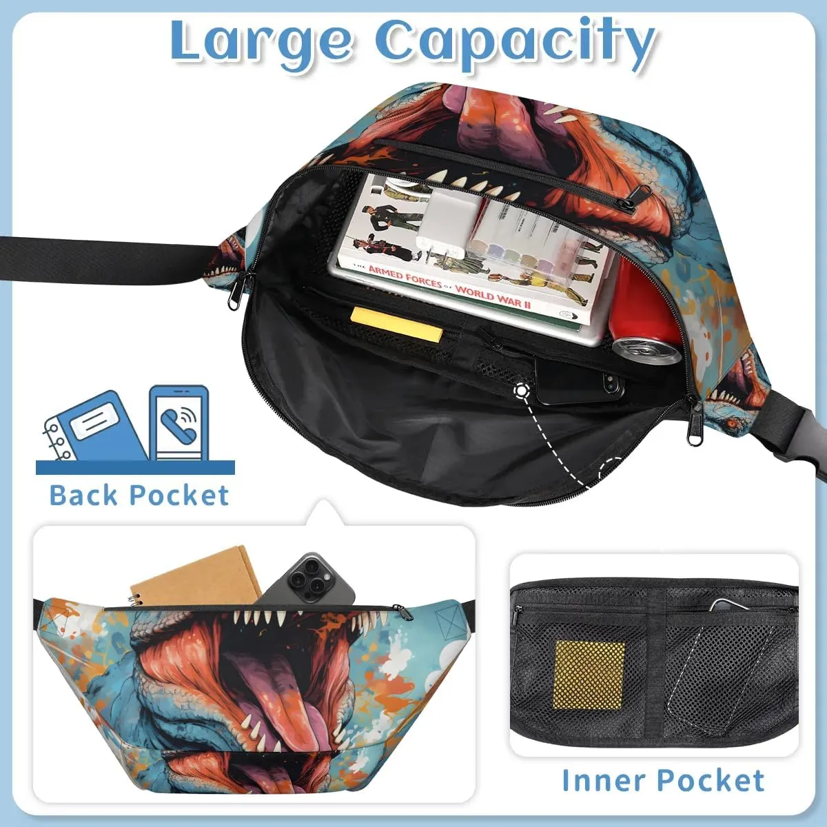 Crossbody Sling Bag for Women Men Farm Chicken Lightweight Waterproof Travel Essentials
