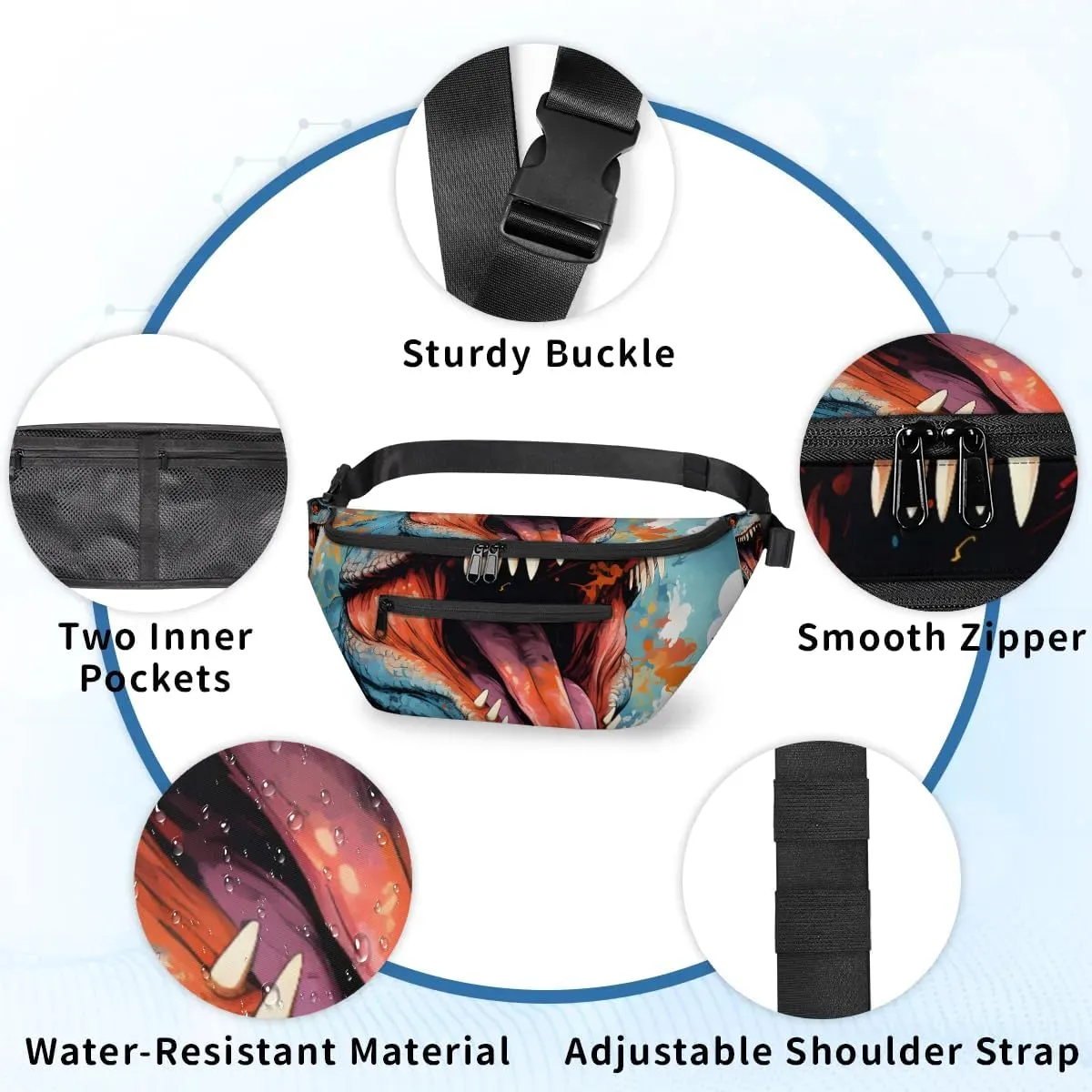 Crossbody Sling Bag for Women Men Farm Chicken Lightweight Waterproof Travel Essentials