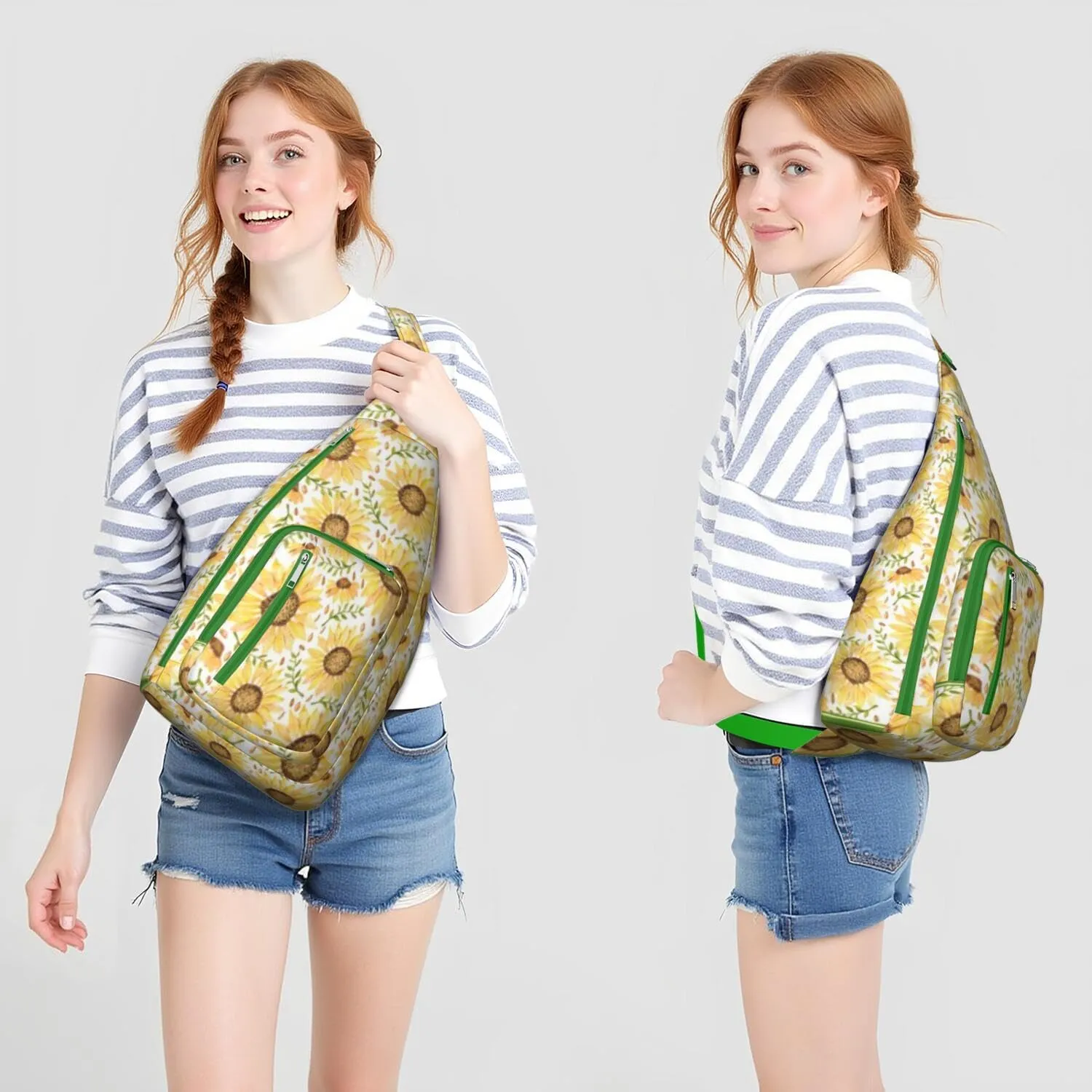 Crossbody Sling Bag Hiking TravelBackpack Lightweight Water-Resistant Trendy Casual
