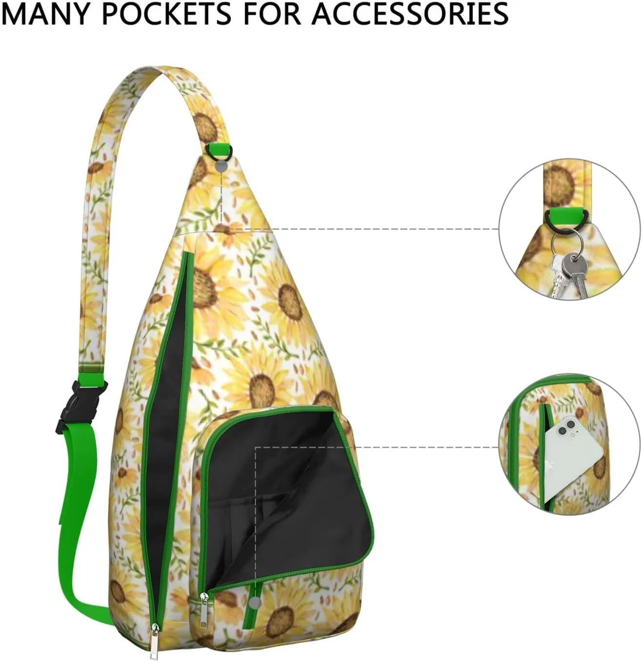 Crossbody Sling Bag Hiking TravelBackpack Lightweight Water-Resistant Trendy Casual