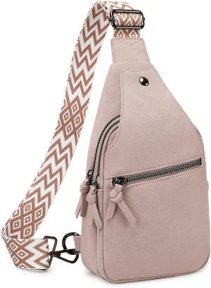 Crossbody Sling Bag Purse for Women - Small Chest Fanny Pack Trendy Travel Faux Leather Cross Body Bags with Adjustable Strap