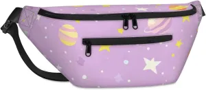 Crossbody Sling Bags for Women Men Cartoon Planets Stars Casual Sling Backpack Daypack Chest Bag for Travel Sport Hiking Running