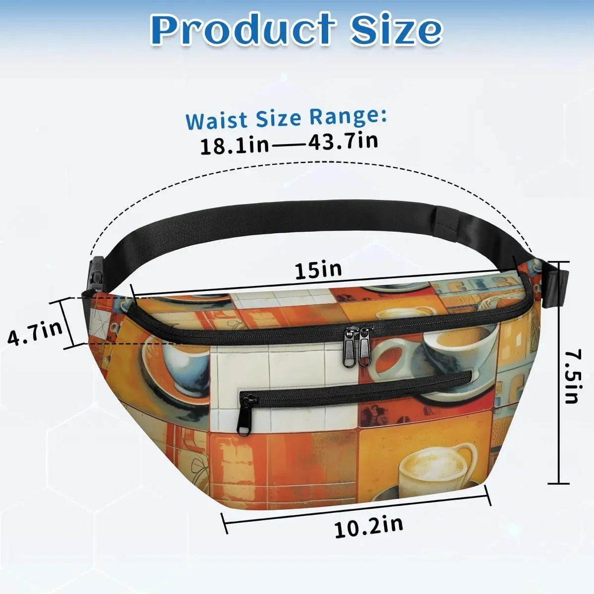 Crossbody Sling Bags for Women Men Coffee Cup Casual Sling Backpack Daypack Chest Bag for Travel Sport Hiking Running