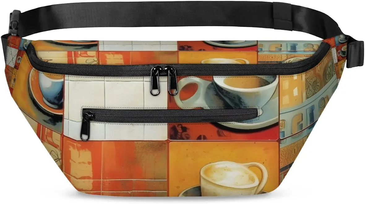 Crossbody Sling Bags for Women Men Coffee Cup Casual Sling Backpack Daypack Chest Bag for Travel Sport Hiking Running