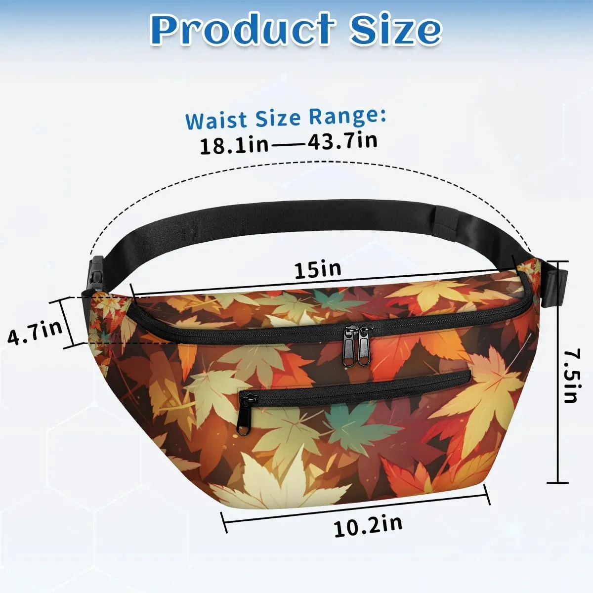 Crossbody Sling Bags for Women Men Falling Maple Leaf Casual Sling Backpack Daypack Chest Bag for Travel Sport Hiking Running