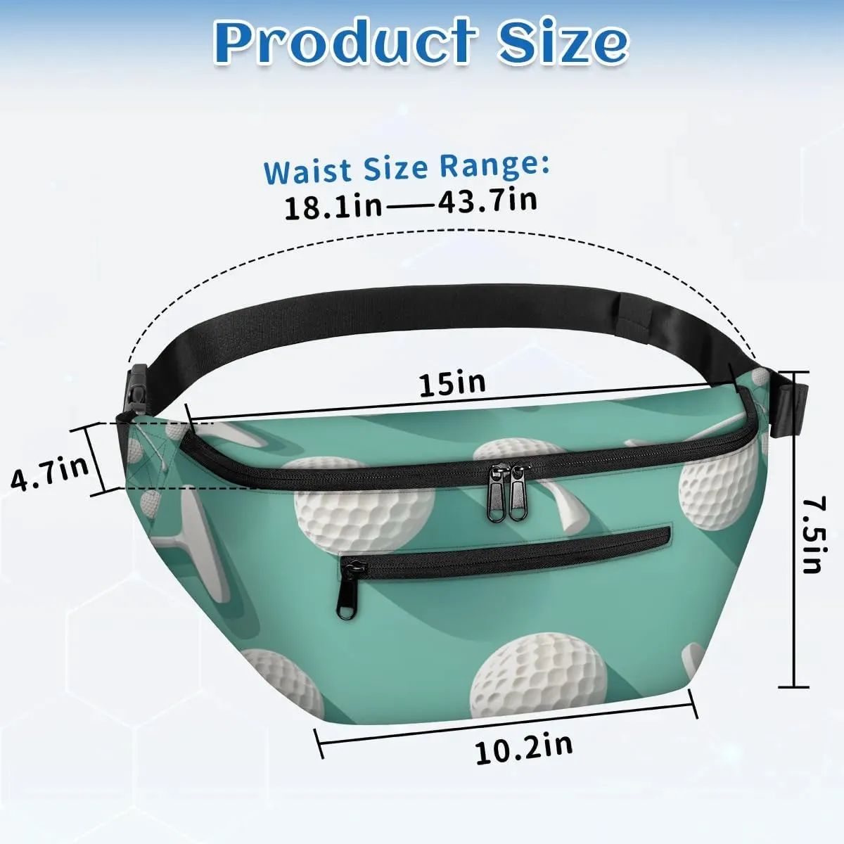 Crossbody Sling Bags for Women Men Funny Golf Sport Casual Sling Backpack Daypack Chest Bag for Travel Sport Hiking Running