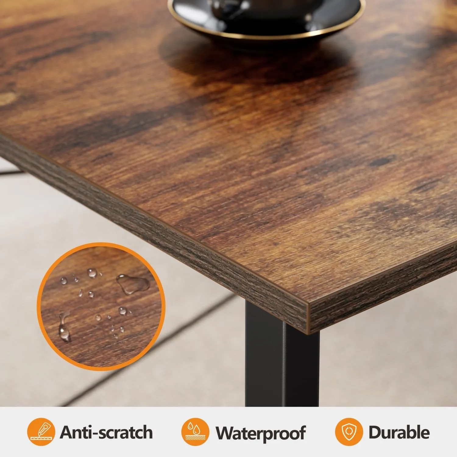 Cubiker Computer Desk, 32 inch Small Home Office Desk for Small Spaces, Modern Simple Style for Home, Office, Deep Brown