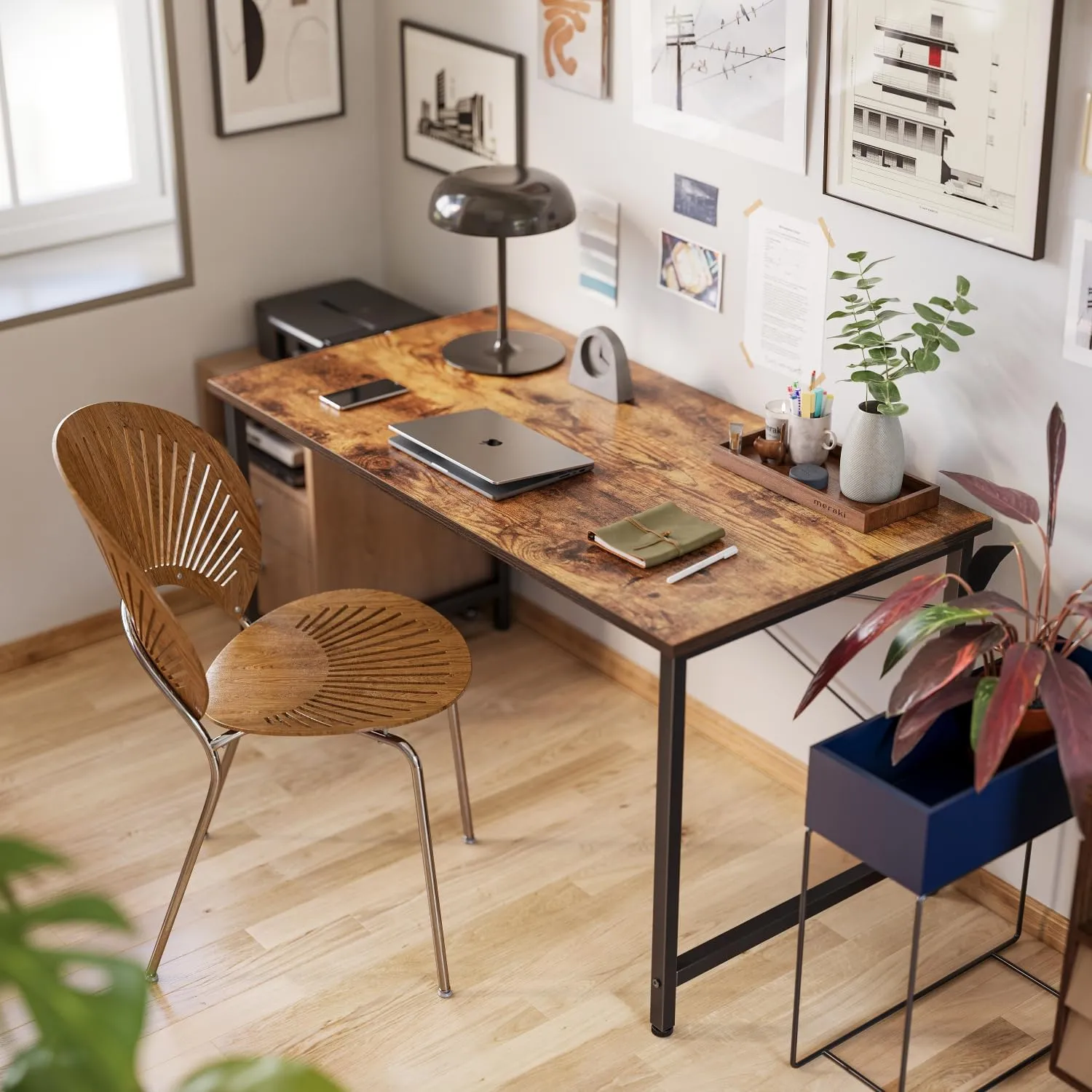 Cubiker Computer Desk, 32 inch Small Home Office Desk for Small Spaces, Modern Simple Style for Home, Office, Deep Brown